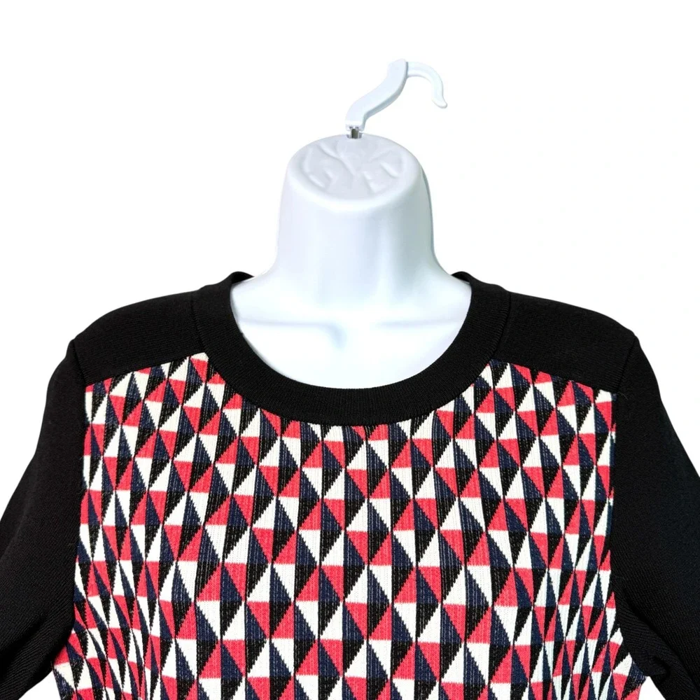 Kate Spade Flying Kites Retro Mod Sweater Sz M Playful Luxe Preppy Parisian Chic